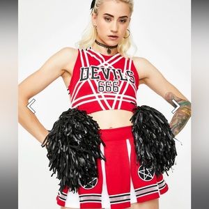 Dolls kill devils cheerleading Halloween costume set